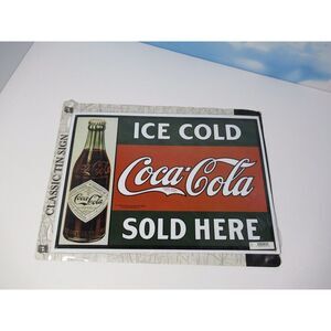 COCA COLA SOLD HERE Tin Metal‎ Classic Sign Wall Bar Garage Decor Store